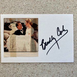 Bradley Cole Signed Index Card 4X6 Soap Opera Guiding Light Tape Mark On Photo